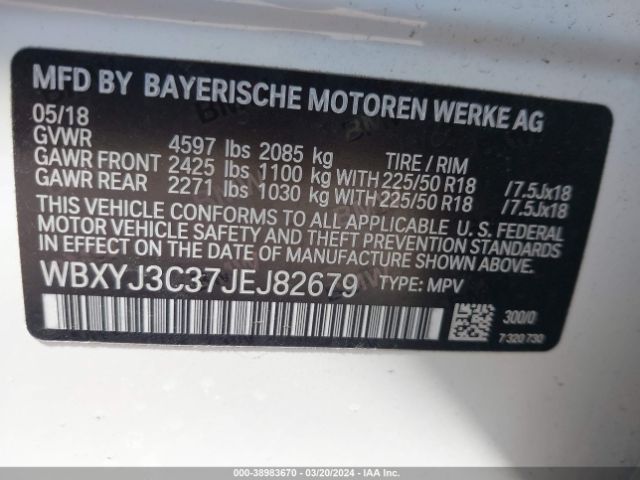 WBXYJ3C37JEJ82679 BMW X2 Sdrive28i