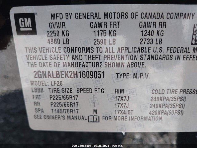 Chevrolet EQUINOX LS 2017 2GNALBEK2H1609051 Image 9