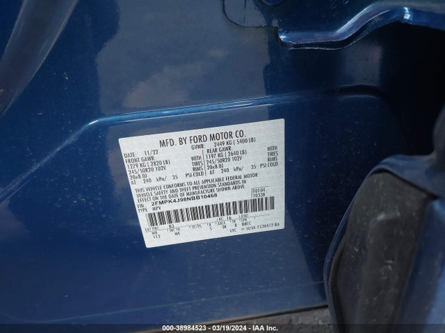 Ford Edge St-line 2022 2FMPK4J98NBB10468 Image 9