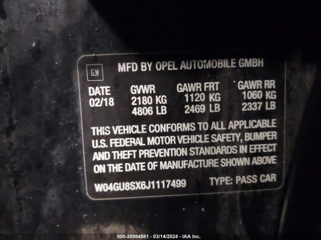 W04GU8SX6J1117499 Buick Regal Tourx Preferred