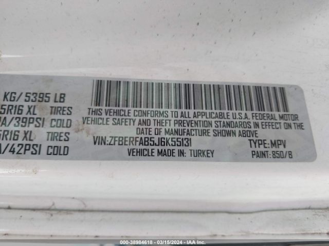 ZFBERFAB5J6K55131 RAM Promaster City Tradesman