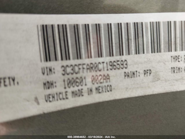 2012 FIAT 500 3C3CFFAR0CT196593 Photo 8