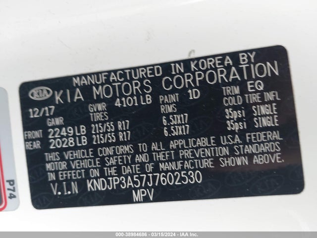 KIA SOUL + 2018 KNDJP3A57J7602530 Image 9