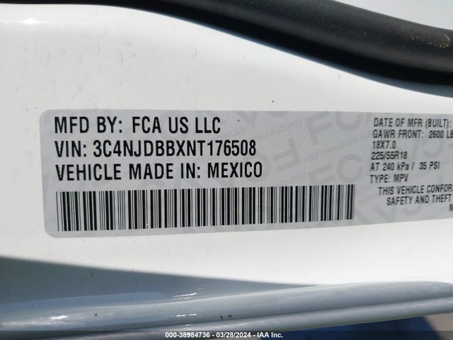 Jeep Compass Altitude 4x4 2022 3C4NJDBBXNT176508 Image 9