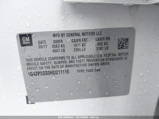 1G4ZP5SS0HU211116 Buick Lacrosse Essence