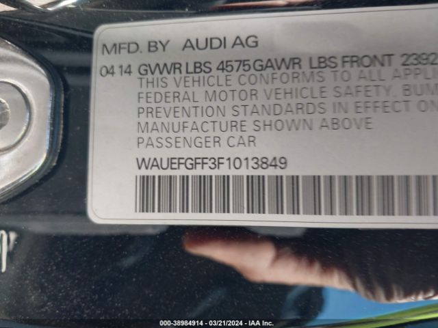 WAUEFGFF3F1013849 Audi A3 2.0t Premium
