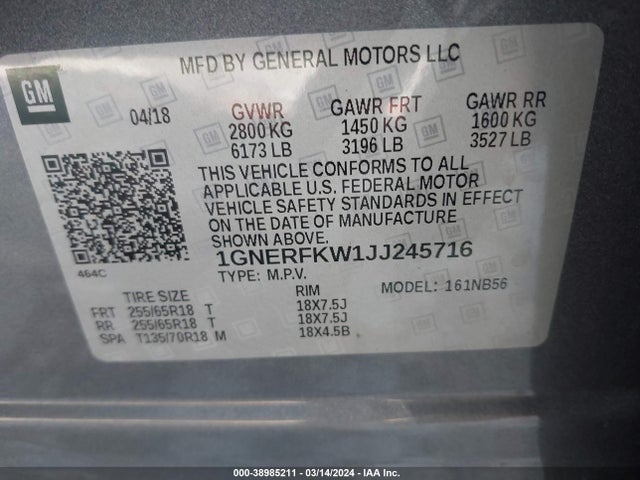 Chevrolet Traverse Ls 2018 1GNERFKW1JJ245716 Image 9