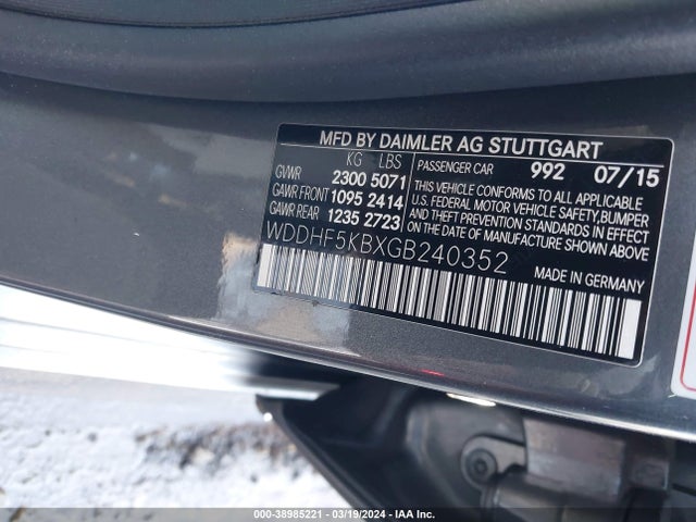 Mercedes-Benz E 350 2016 WDDHF5KBXGB240352 Image 9