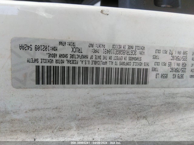 RAM Promaster 1500 2016 3C6TRVBG8GE110491 Image 9