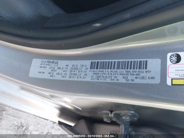 RAM 1500 Big Horn  4x4 5'7 Box 2020 1C6SRFFTXLN211272 Image 9