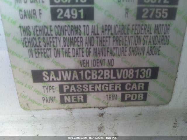 2011 JAGUAR XJ SAJWA1CB2BLV08130 Photo 8