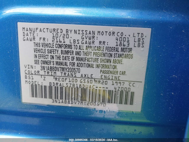 Nissan Sentra Sr Xtronic Cvt 2021 3N1AB8DV7MY200570 Image 9