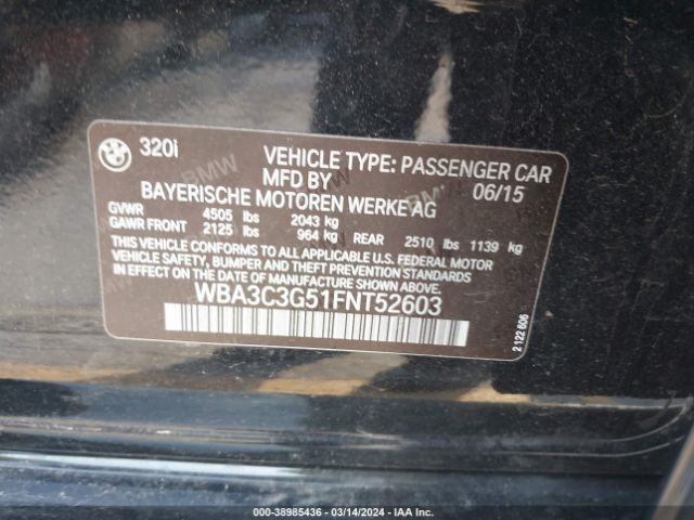 WBA3C3G51FNT52603 BMW 320i Xdrive
