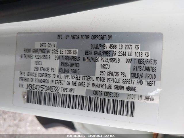 Mazda Cx-5 Grand Touring 2015 JM3KE4DY5F0448722 Image 9