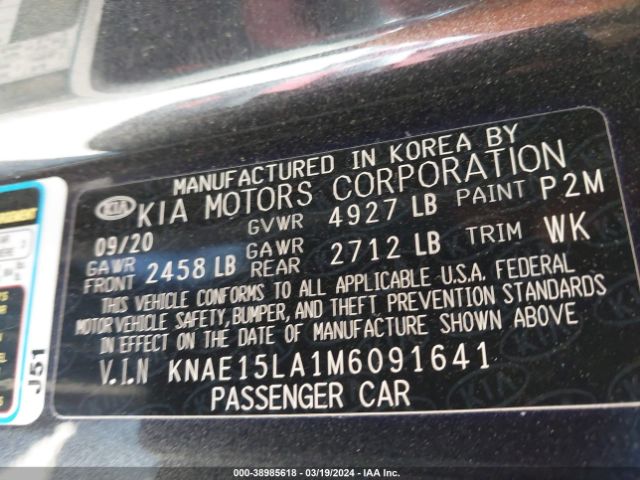 KNAE15LA1M6091641 KIA Stinger Gt-line