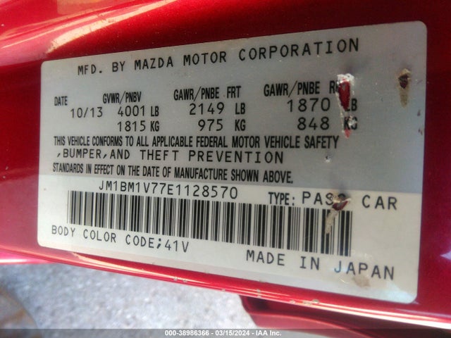 Mazda Mazda3 I Touring 2014 JM1BM1V77E1128570 Image 9