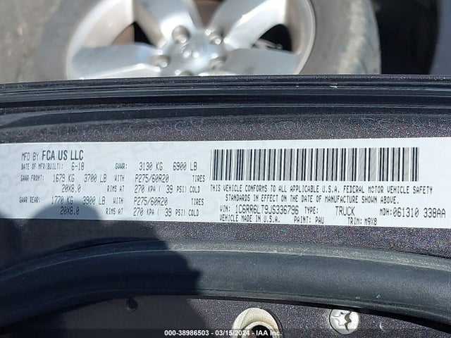 RAM 1500 Big Horn  4x2 5'7 Box 2018 1C6RR6LT9JS336796 Image 9