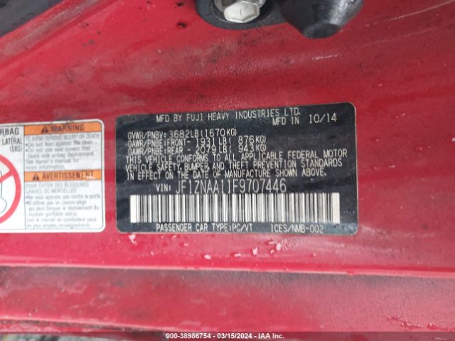 JF1ZNAA11F9707446 Scion FR-S