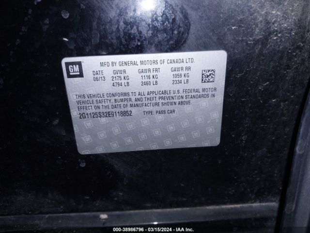 2G1125S32E9118852 Chevrolet Impala 2lt