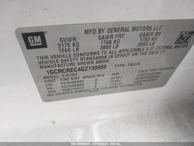Chevrolet Silverado 1500 1lt 2016 1GCRCREC4GZ138958 Image 9