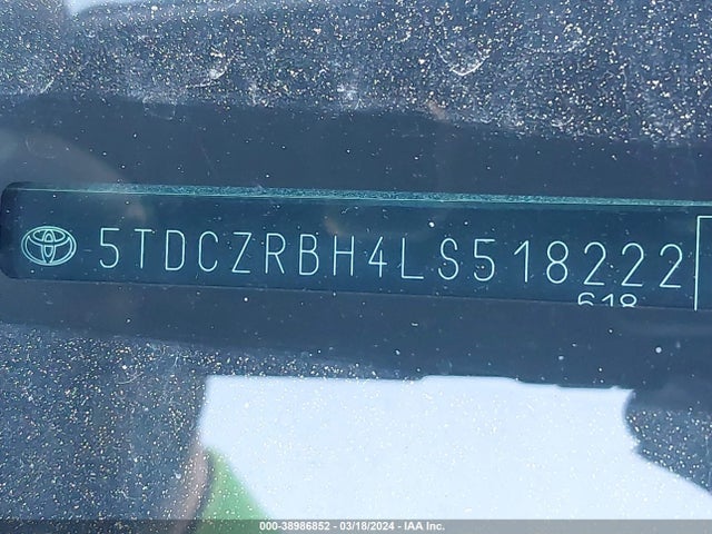 Toyota Highlander L 2020 5TDCZRBH4LS518222 Image 9