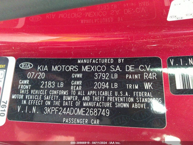 KIA Forte Lxs 2021 3KPF24AD0ME268749 Image 9