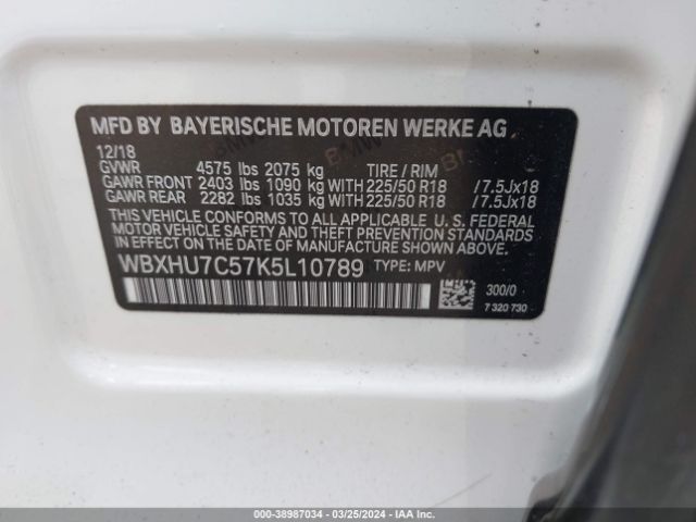 WBXHU7C57K5L10789 BMW X1 Sdrive28i