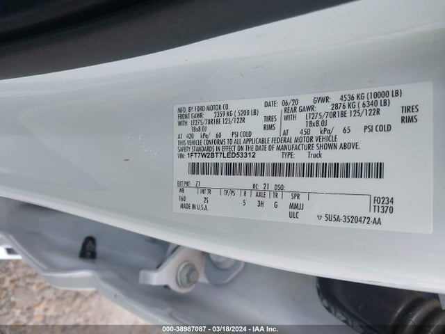 Ford F-250 Xlt 2020 1FT7W2BT7LED53312 Image 9