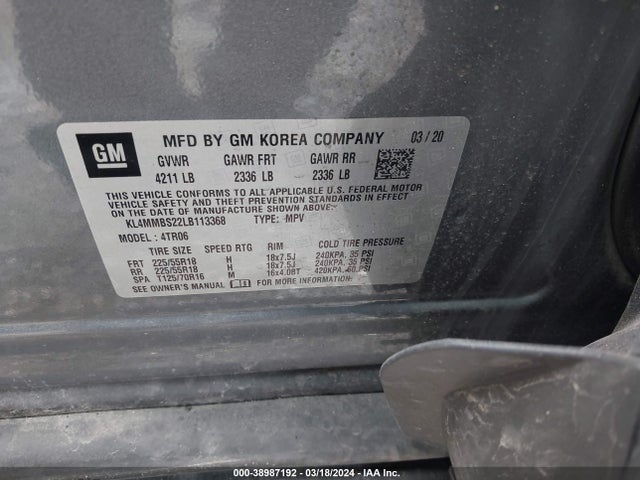 KL4MMBS22LB113368 Buick Encore Gx Fwd Preferred