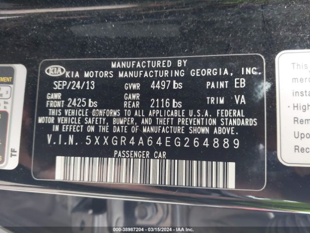 5XXGR4A64EG264889 KIA Optima Sx Turbo