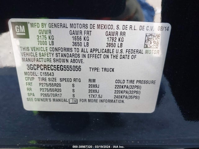Chevrolet Silverado 1500 1lt 2014 3GCPCREC5EG555056 Image 9