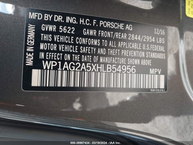 Porsche Macan Gts 2017 WP1AG2A5XHLB54956 Image 9