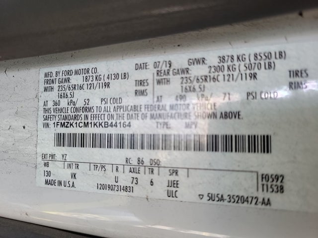 Ford Transit-150 Xl 2019 1FMZK1CM1KKB44164 Image 30