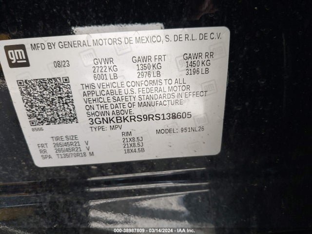 Chevrolet Blazer Awd Rs 2024 3GNKBKRS9RS138605 Image 9