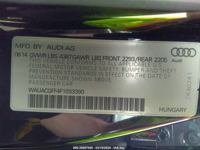 WAUACGFF4F1033390 Audi A3 1.8t Premium