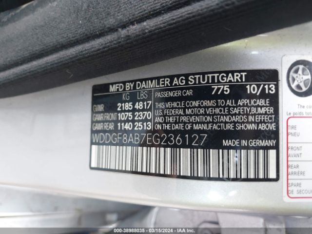 WDDGF8AB7EG236127 Mercedes-Benz C 300 Luxury 4matic/sport 4matic