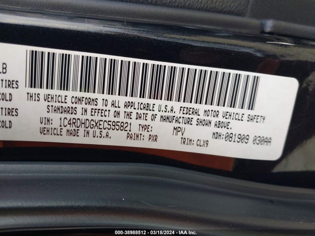 Dodge DURANGO LIMITED 2014 1C4RDHDGXEC595821 Image 9
