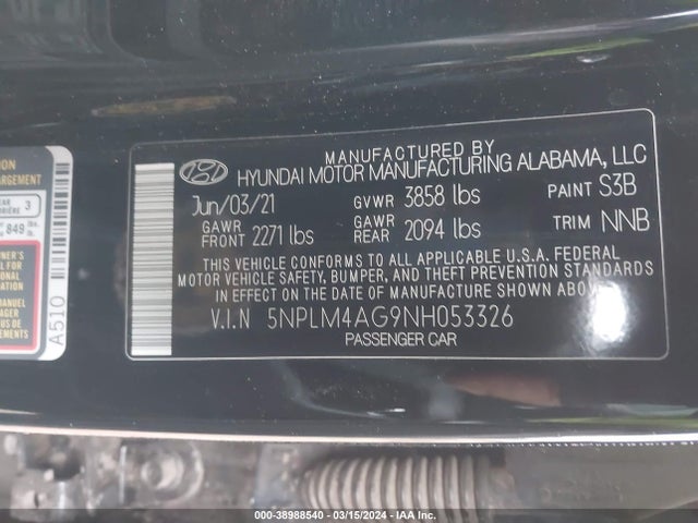 Hyundai ELANTRA SEL 2022 5NPLM4AG9NH053326 Image 9
