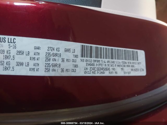 2C4RC1BG3HR509645 Chrysler Pacifica Touring-l