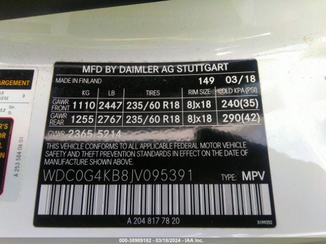 WDC0G4KB8JV095391 Mercedes-Benz Glc 300 4matic