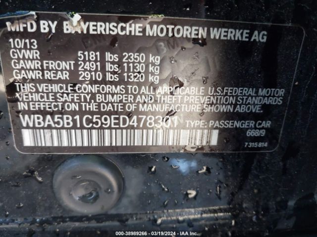 WBA5B1C59ED478301 BMW 535i
