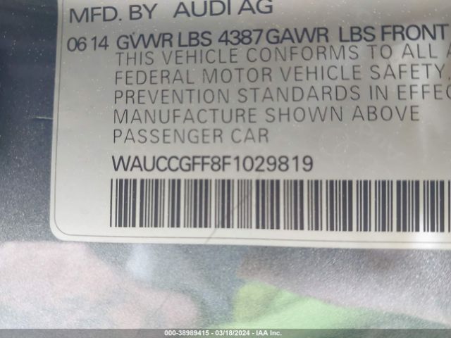 WAUCCGFF8F1029819 Audi A3 1.8t Premium