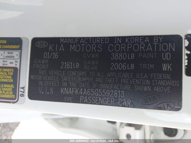KIA FORTE LX 2016 KNAFK4A65G5592813 Image 9