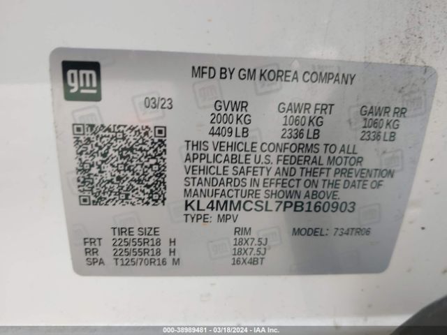 KL4MMCSL7PB160903 Buick Encore Gx Preferred Awd