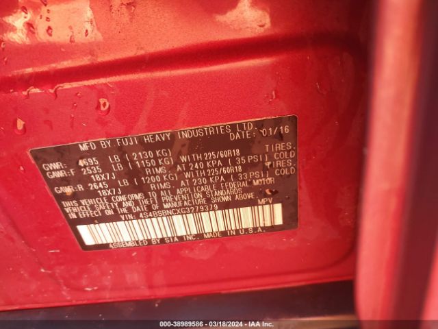 4S4BSBNCXG3279379 Subaru Outback 2.5i Limited