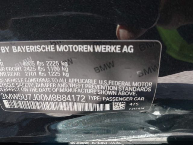 3MW5U7J00M8B84172 BMW 3 Series M340i