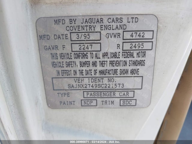 1995 JAGUAR XJS SAJNX2749SC221573 Photo 8