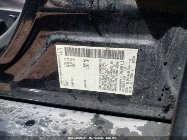 1N4AA6APXJC398811 Nissan Maxima 3.5 Sl