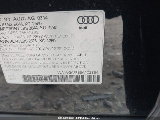 WA1VGAFP8EA102864 Audi Sq5 3.0t Premium Plus