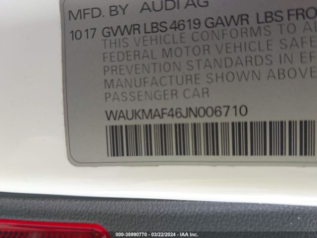 WAUKMAF46JN006710 Audi A4 2.0t Tech Ultra Premium/2.0t Ultra Premium